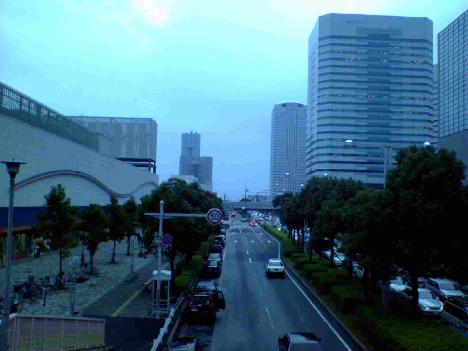 海浜幕張駅近くの歩道橋にて